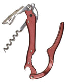 Multi All-Purpose Aluminum Waiter's Corkscrew, Four Uses