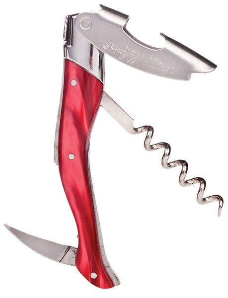 Laguiole Millesime Waiter's Corkscrew- Red Marble Acrylic